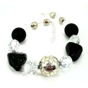 One of a Kind , Designer Fashion Jewelry,trendy,black Resin , Lucite 