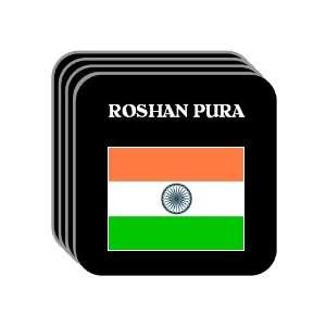  India   ROSHAN PURA Set of 4 Mini Mousepad Coasters 