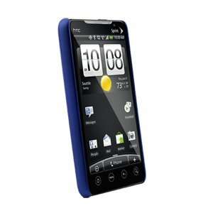 com New Rubberized Snapon Cover For HTC EVO 4G Blue Keeps Your Phone 