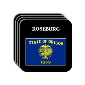 US State Flag   ROSEBURG, Oregon (OR) Set of 4 Mini Mousepad Coasters