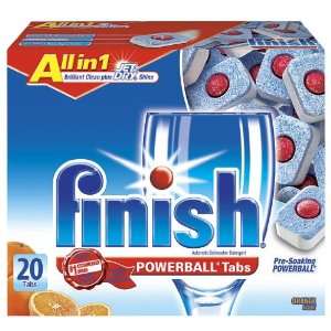 Finish Automatic Dishwasher Detergent, Powerball Tabs, Orange Scent 