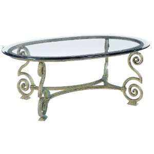  Bernhardt Solano Oval Glass Cocktail Table   364 013/014 