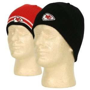   and Red Ribbed Winter Knit Beanie   Uncuffed Hat
