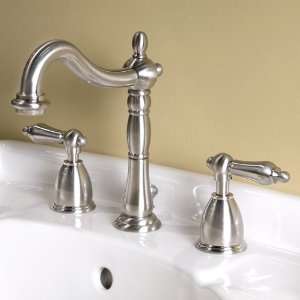Devereux Widespread Lavatory Faucet with Pop up Drain   Brushed Nickel
