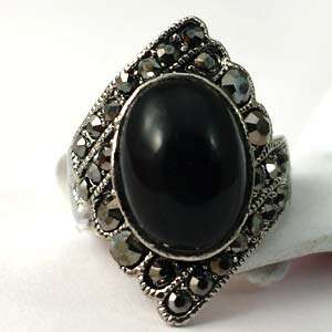 D7238 Tourmalines Gems Oval shaped Tibet Silver Ring #8  