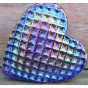   Robert Held Dichroic Art Glass Heart Paperweight 