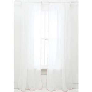  Pom Pom Pale Rose Voile Curtain Panel Pair