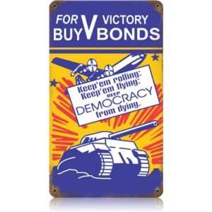  Buy War Bonds Allied Military Vintage Metal Sign   Victory 
