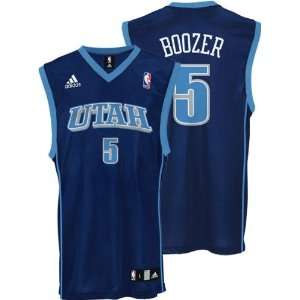  Carlos Boozer Youth Jersey adidas Blue Replica #5 Utah 