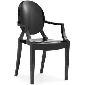  Zuo 106101 Anime Acrylic Dining Chair in Black   Set of 2 