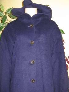Jones New York womens winter Angora Wool blend coat purple jacket 