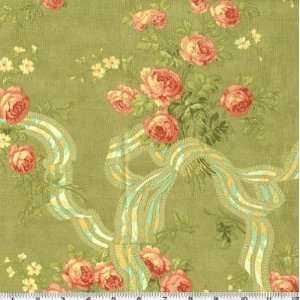  54 Wide Captured In Time Ribbons Antique Sage Fabric By 