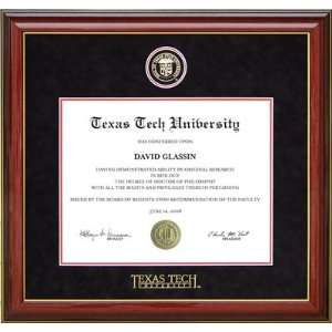  Texas Tech Diploma Frame with Red Accents Sports 