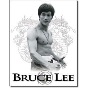  Bruce Lee   Ying Yang Tin Sign 12.5W x 16H