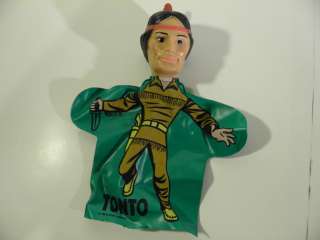 Vintage 1966 Lone Ranger TONTO Hand Puppet Collectible Figure Toy 