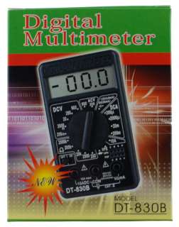 New LCD Digital Voltmeter Ammeter Ohm Multimeter DT830BT + Battery USA 