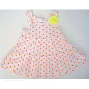    12 Months Carters Girls Tank Dress Orange Dots 759695 Baby