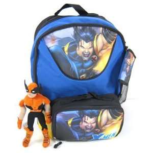  X men Wolverine Kids School Backpack 16 w/ Plush & Wallet 