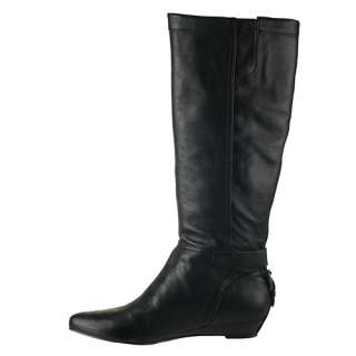 Nine West Womens Boots Breyona Black Leather  