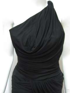 Issa womens one shoulder draping matte jersey dress $535 New  