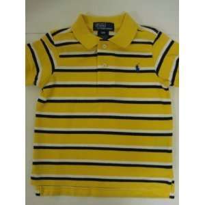  Ralph Lauren Toddler Baby Polo Shirt Yellow Black Stripe 