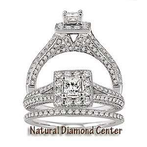Princess Cut Certified Diamond Engagement Anniversary Matching Bridal 