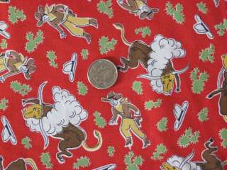 COTTON QUILT BTY FABRIC KAUFMAN COWBOYS BULL RODEO WEST  