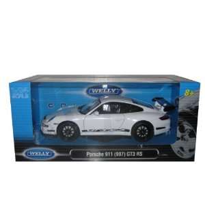  Porsche 911 997 GT3 RS White 1/24 Diecast Model Car Toys 