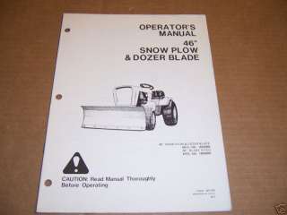 a1133) Simplicity Operate Manual 46 Front Grader Blade  