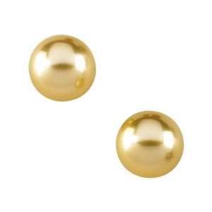  14K Yellow Gold South Sea Cultured Fine Round Golden Pearl 