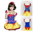 Disney Adult Womens Girls Snow White Dress christmas Costume with hair 