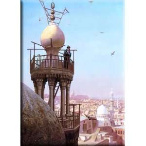  Un Muezzin Appelant du Haut du Minaret les Fidèles à la 