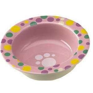  Ethical Products Trendy Wide Rim Pink & White Dog Dish 7 