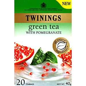 Twinings Green Tea with Pomegranate   20 Bags  Grocery 