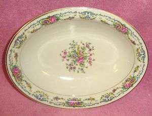 Vintage Limoges Hochschild Oval Floral Serving Bowl  