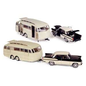   1955 Simca Chambord With Caravan Henon 1/18 Black/Yellow Toys & Games