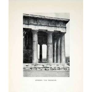  1928 Print Colonnade Temple God Hephaestus Hephaisteion 
