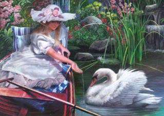 1000 Piece Jigsaw Puzzle The Swan with A Little Girl  
