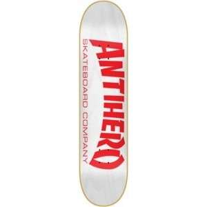  Anti Hero Skateboard Company Large White / Red Skateboard 