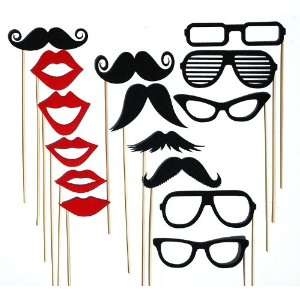  Wedding Party Mustache on a Stick Photo Booth Prop Mask 