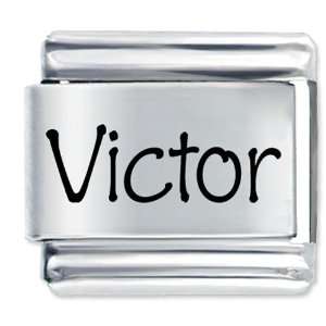  Name Victor Italian Charms Bracelet Link Pugster Jewelry