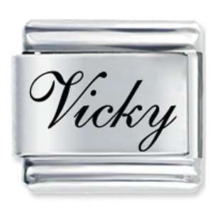  Edwardian Script Font Name Vicky Italian Charm Pugster Jewelry