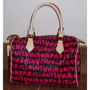  LOUIS VUITTON GRAFFITI SPEEDY (FUSHIA) 