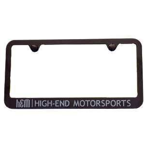  High End Motorsports Black License Plate Frame Automotive