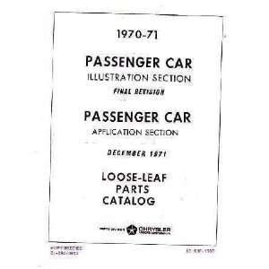   Dodge   Chrysler   Imperial MoPar Passenger Car Factory Parts Manual