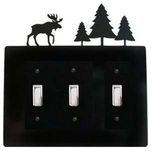  Moose/Tree Triple Light Switch Cover