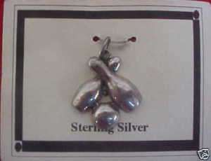 Bowling Charm On Sterling Silver Display Card  