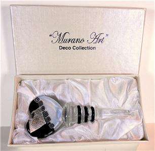 NEW HAND BLOWN MURANO ART DECO GLASS WINE BOTTLE STOPPERGREAT GIFT 