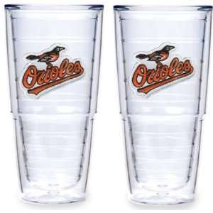  Baltimore Orioles Set of TWO 24 oz. Big T Tervis 