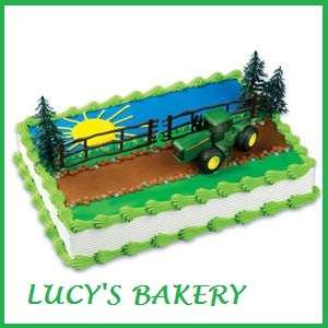 PARTY BIRTHDAY FAVORS CAKE TOPPER KIT JOHN DEERE TRACTOR FARM BIRTHDAY 